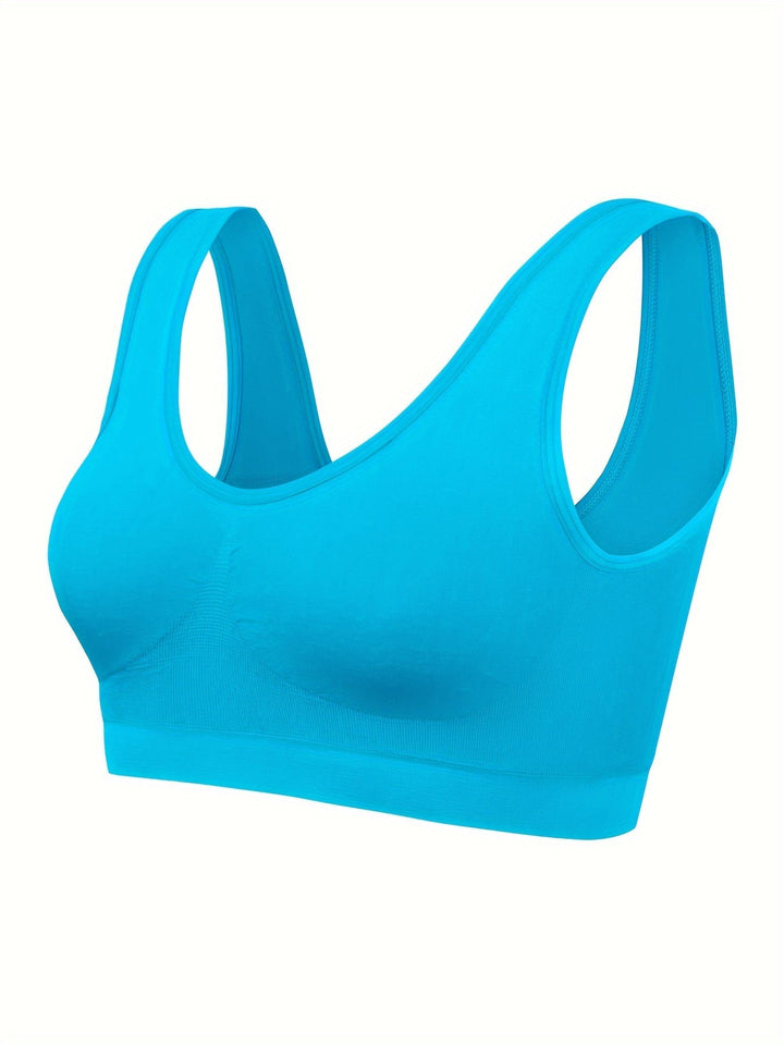 Seamless women's activewear tank top, sports bra set. Moisture-wicking & breathable for intense workouts.