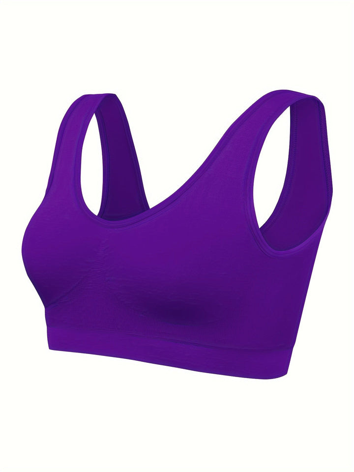 Women's comfortable 3-piece seamless activewear for lounge, yoga, and everyday wear. Tank & bra included.