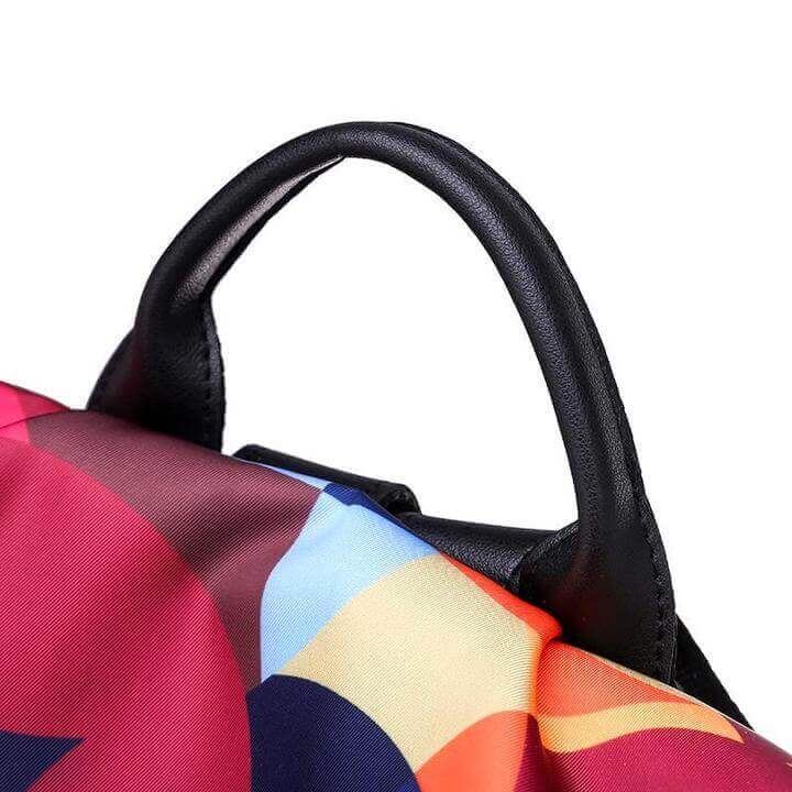 Stylish PU leather women's backpack, water-resistant, anti-theft, perfect for daily commuting.