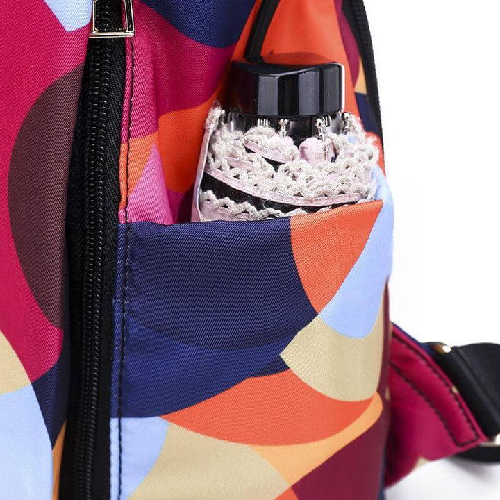 Travel-friendly women's anti-theft backpack, water-resistant, durable PU leather, secure for adventures.