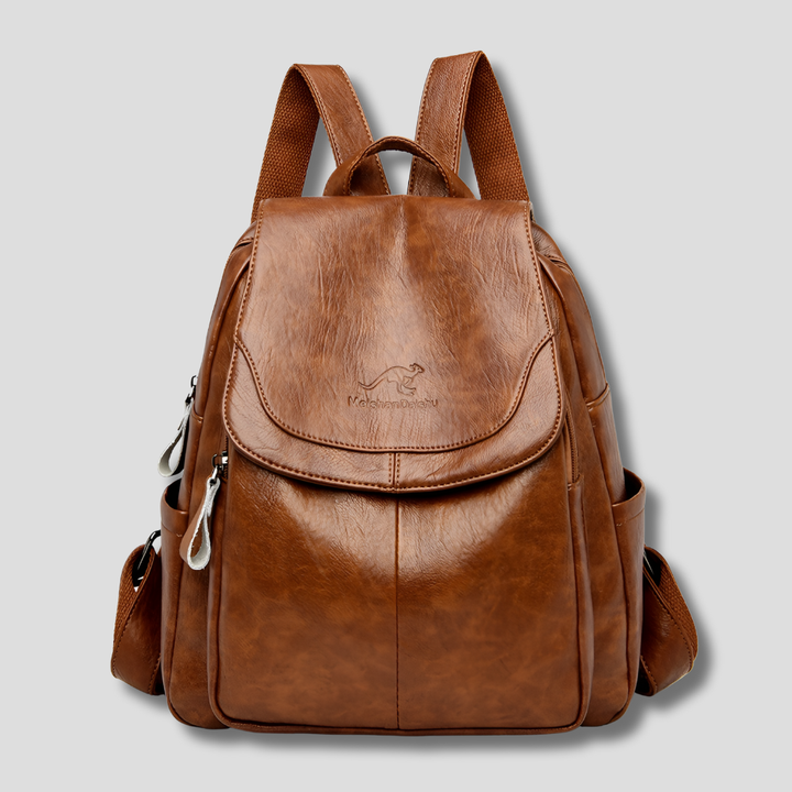Elegant women's shoulder bag/backpack combo, anti-theft embossed leather, versatile & secure.