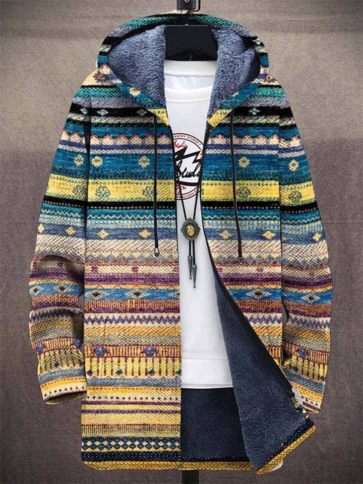 Women's art-inspired knit cardigan, luxury boho chic sweater, warm fall fashion knitwear