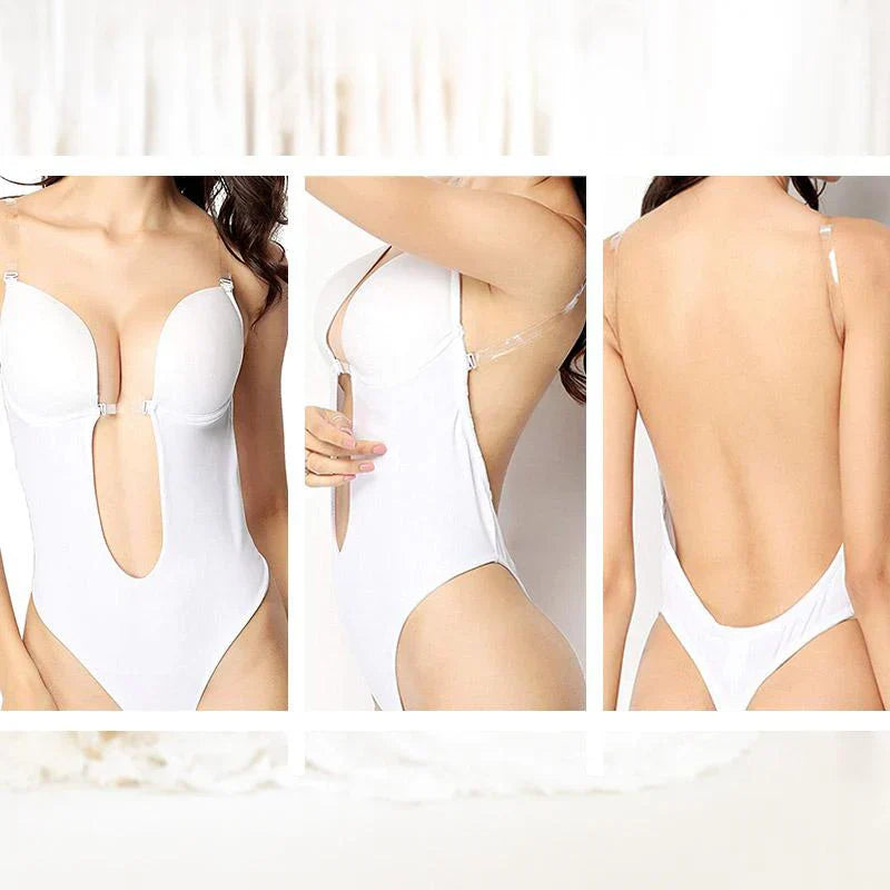 Ultimate invisible support for women with this backless bodysuit bra, designed for discreet, confident wear.