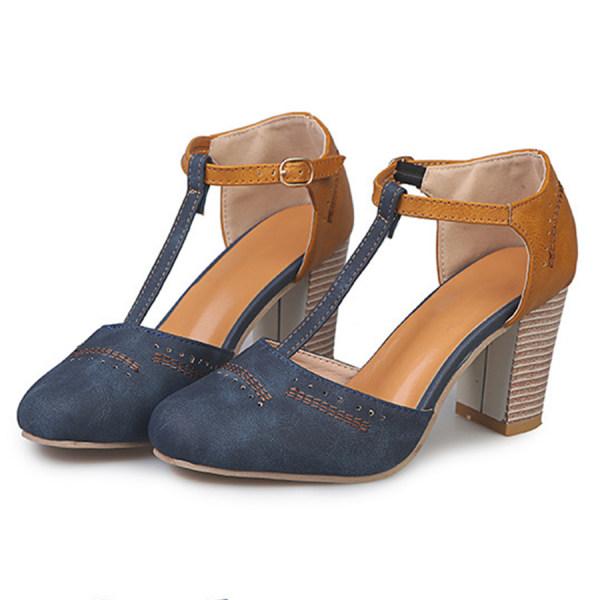 Women's black chunky heel Mary Jane shoes, classic and comfortable for spring fashion