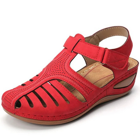 Women's olive green cutout walking sandals, fashion-forward and comfortable spring shoes
