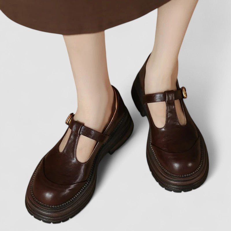 Women's black orthopedic Mary Jane winter shoes, offering warmth and comfort, slip-resistant sole, casual style