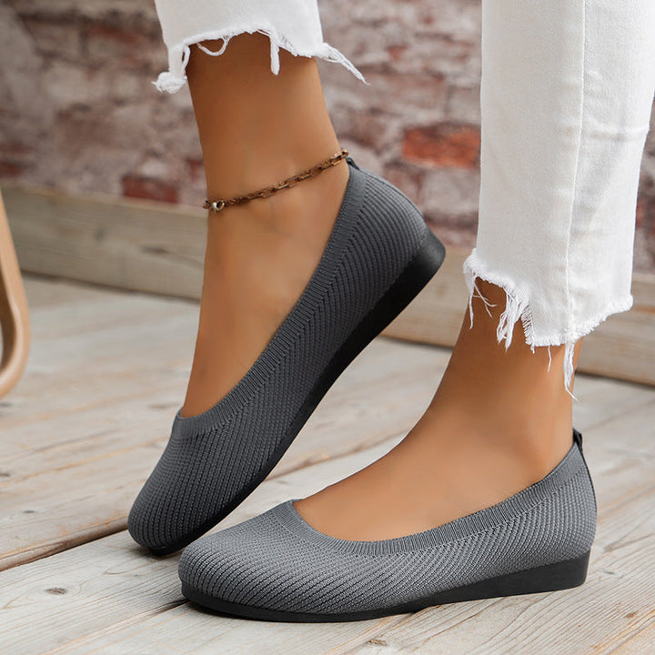 Beige casual sneakers for women, slip-on, orthopedic, offering ultimate comfort & breathable upper.