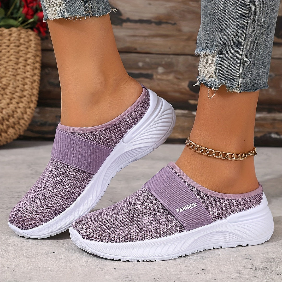 Slip-on women's summer sneakers: breathable mesh design for effortless comfort.