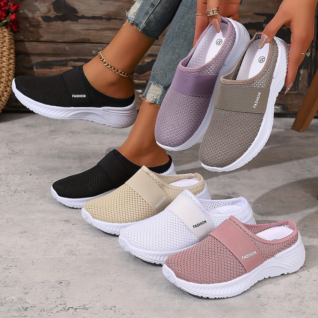 Easy-wear women's summer slip-on sneakers with lightweight & breathable mesh.