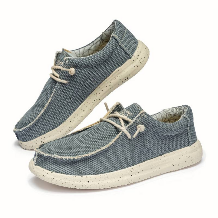 Stylish women's slip-on flats, ideal for spring & summer casual wear. Breathable & comfy.