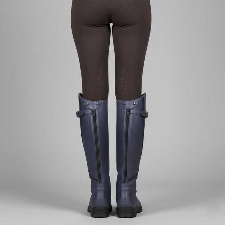 Women's durable orthopedic leather boots with sturdy sole, perfect for riding and hiking