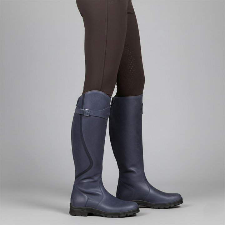 Women's high-quality orthopedic leather riding boots, offering arch support & lasting comfort