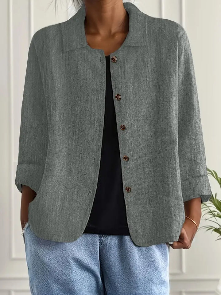 Everyday style: a women's casual lightweight jacket with button-front, great for layering.