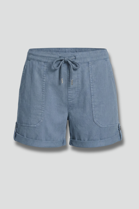 Women's casual drawstring shorts in light blue, perfect for summer comfort and everyday wear.