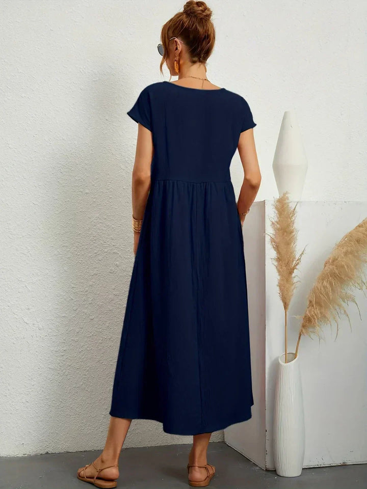Chic women's casual dress, great for summer everyday elegance.