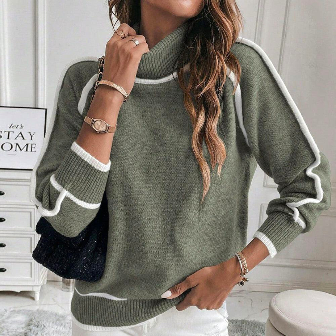 Women's casual knit sweater in a soft, breathable fabric perfect for spring everyday wear