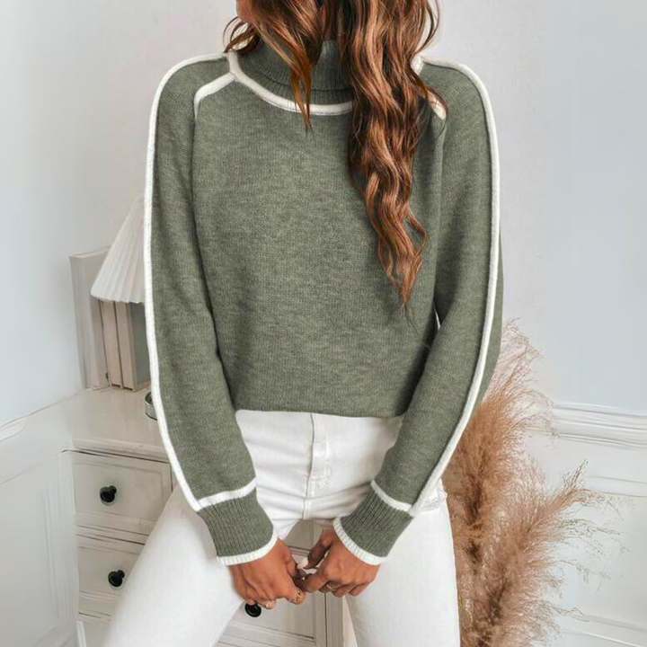 Comfortable women's long-sleeve knitwear pullover, a spring essential for casual and versatile wear