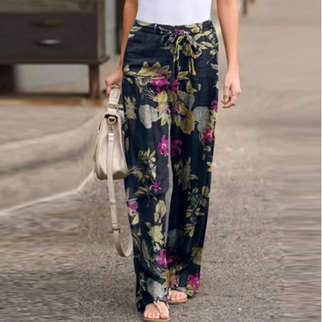 Stylish women's mid-waist casual pants, perfect for versatile everyday fashion & office casual.