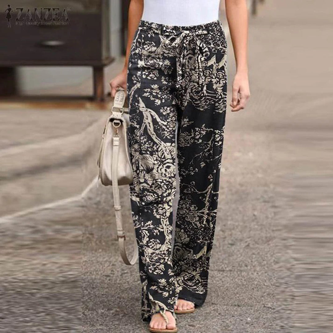 Versatile women's casual pants, mid-waist style, great for everyday wear, comfort & fashion.
