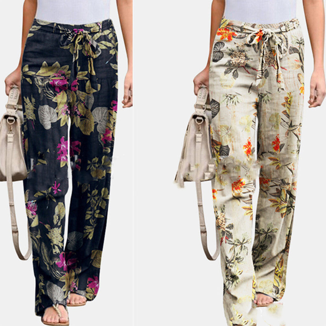 Mid-waist casual trousers for women, offering a comfortable, relaxed fit for versatile fashion.