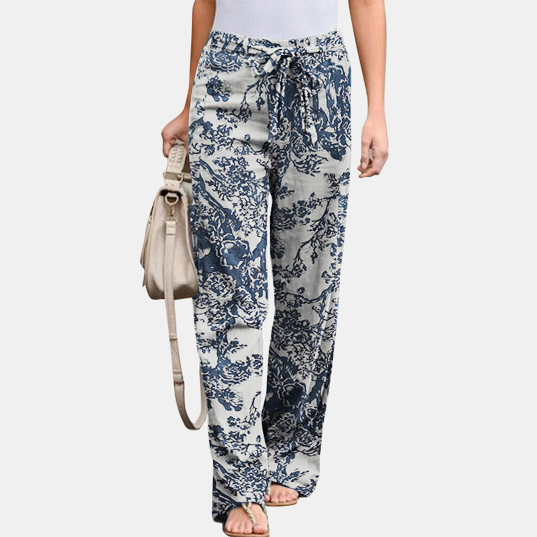 Stylish & comfortable women's mid-waist casual pants, perfect for office casual or daily wear.