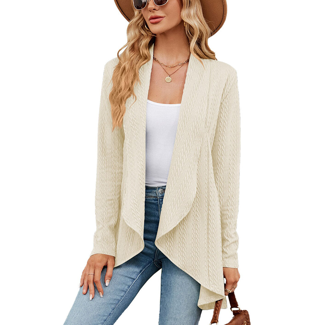 Practical women's open front long cardigan, perfect for a comfortable and stylish look