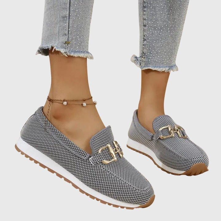 Stylish women's summer flat orthopedic loafers with easy slip-on design.