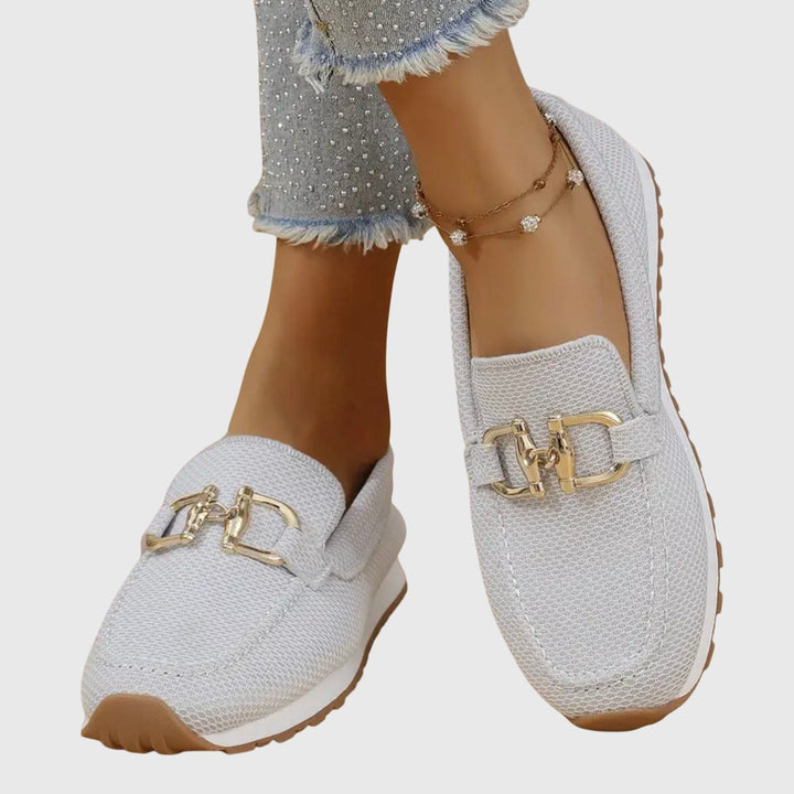 Women's casual orthopedic flats with a soft upper, providing excellent foot support.