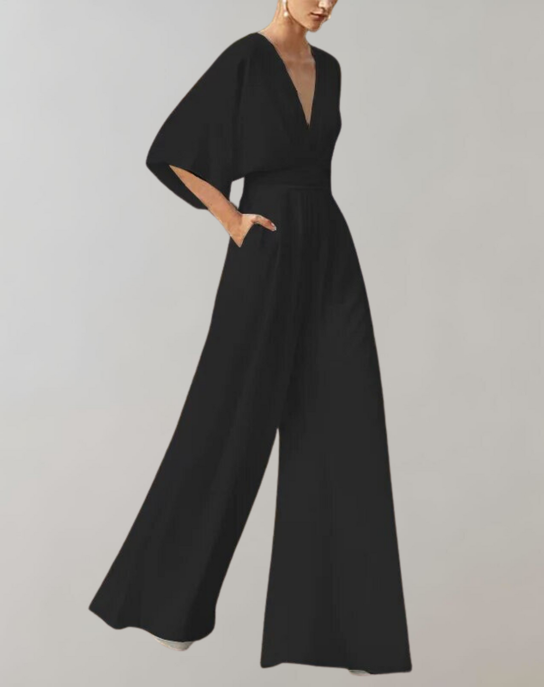 Relaxed fit wide leg overall jumpsuit for women, perfect for casual everyday wear. Comfortable style.