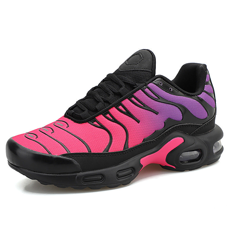 Modern women's air cushion running shoes. Chic, comfortable & supportive athletic sneakers, great for daily and active wear.