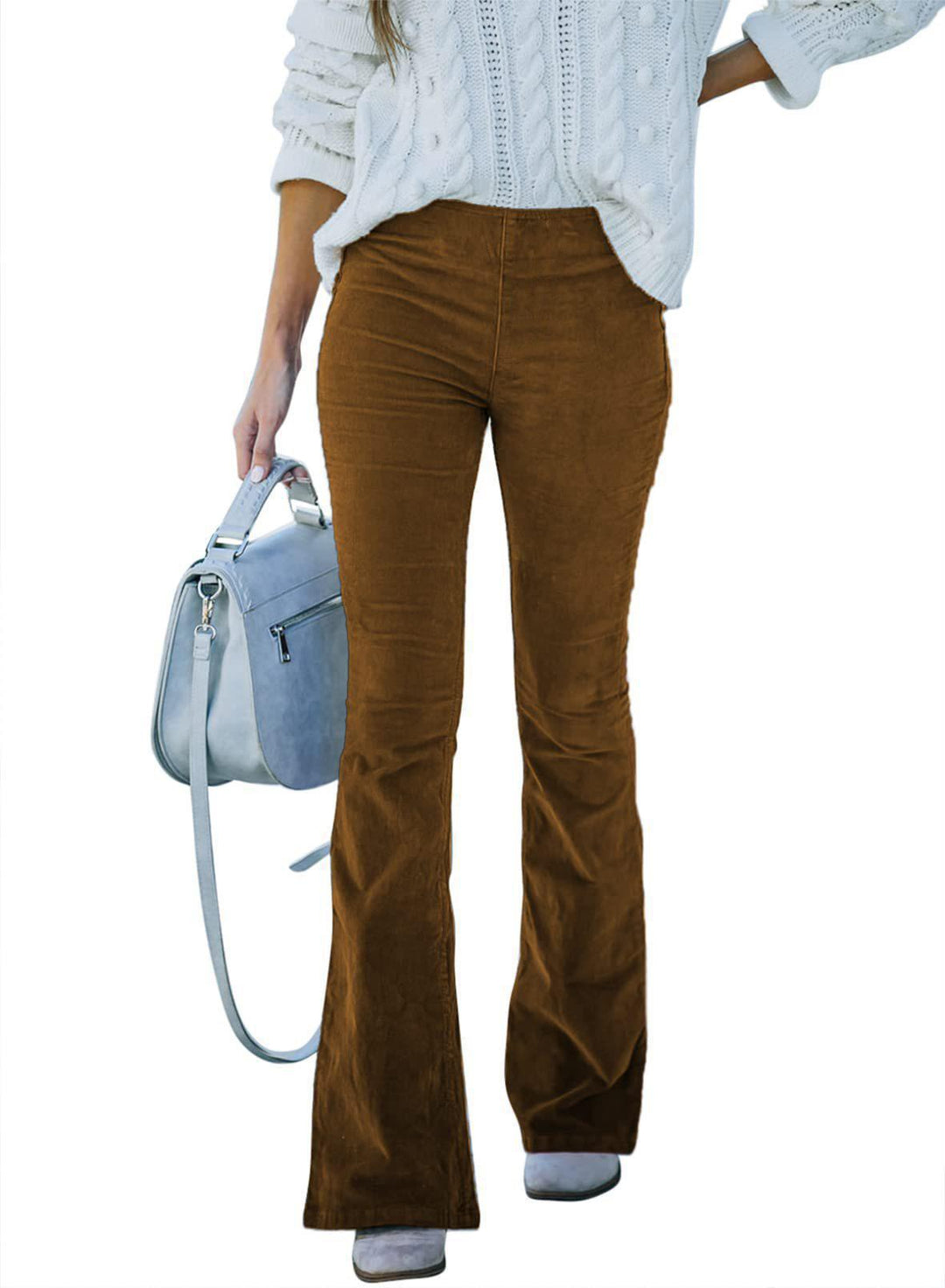 Women's elegant flared pants, high waist bell bottoms for a sleek, comfortable look.