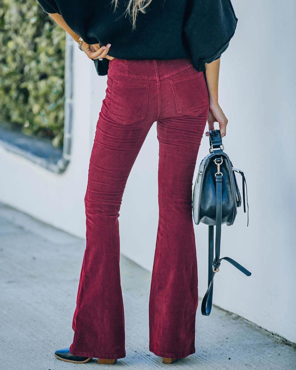 Dress up with women's chic bell bottom pants, perfect for evening or casual daily wear.