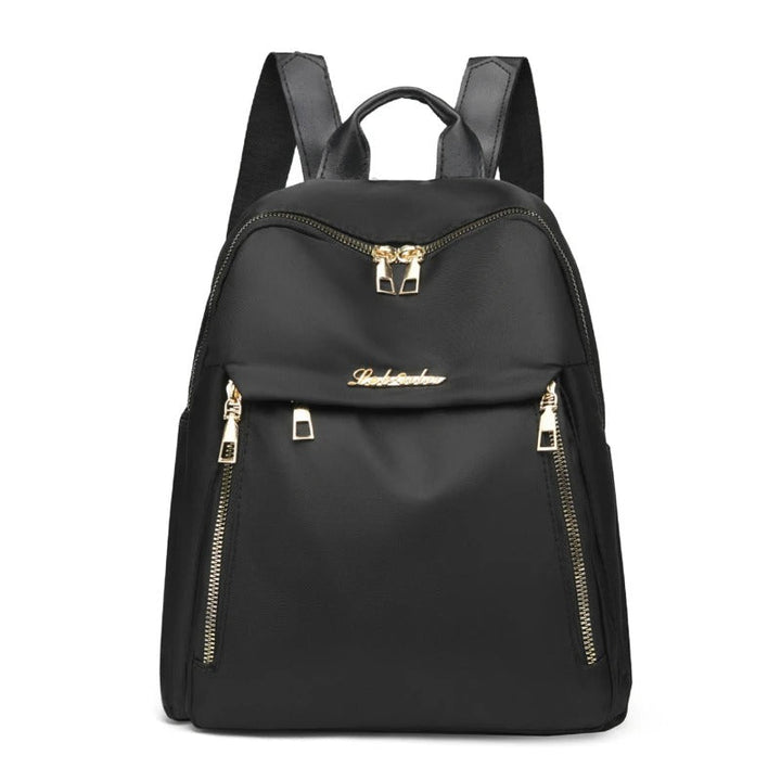 Women's chic PU leather travel backpack for everyday use, with adjustable straps.