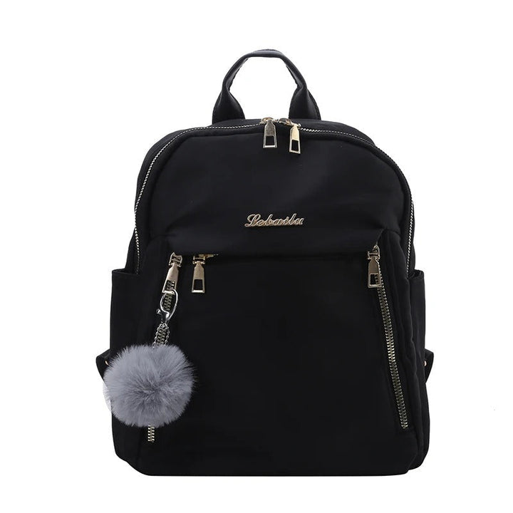 Women's stylish PU leather backpack with multiple compartments and adjustable shoulder straps.