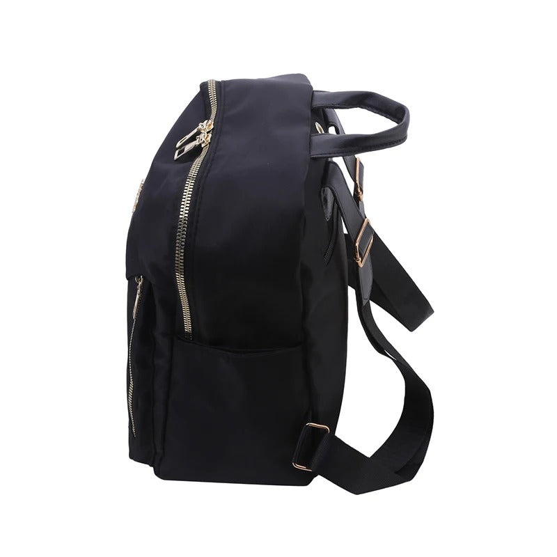 Comfortable women's PU leather travel backpack with adjustable shoulder straps for a perfect fit.