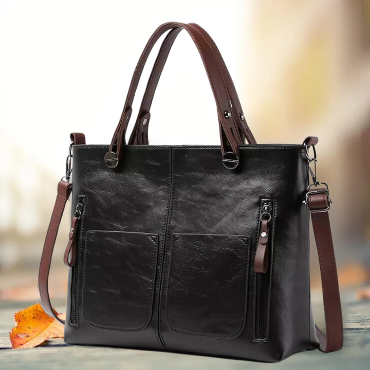 Stylish women's shoulder bag, classic PU leather handbag in a rich brown color, perfect for daily essentials.