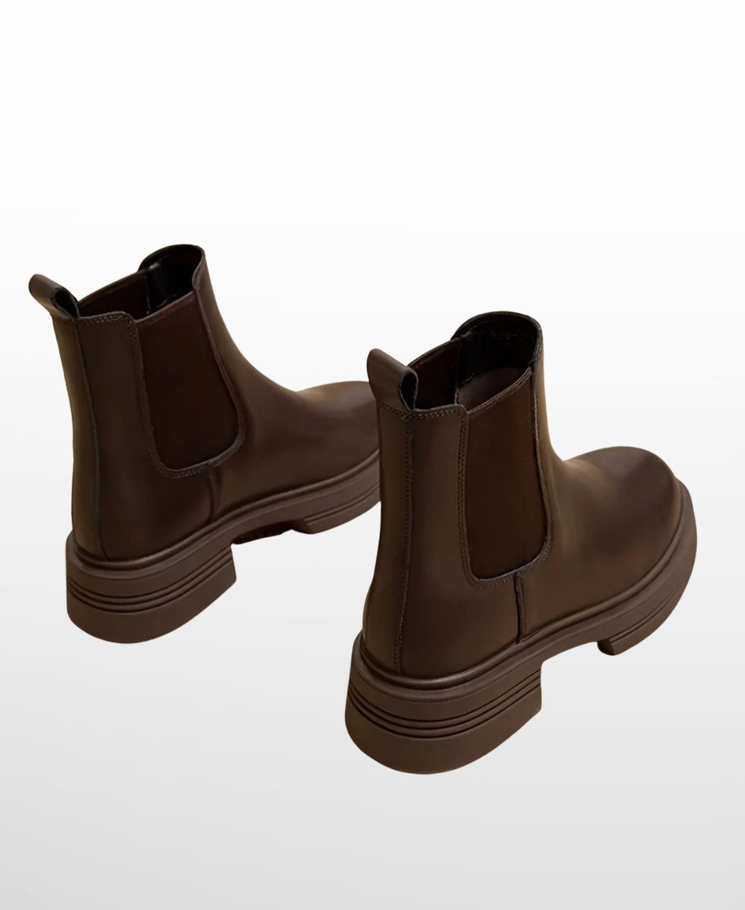 Versatile women's round toe Chelsea ankle boots with a chic block heel, essential fall & winter fashion.