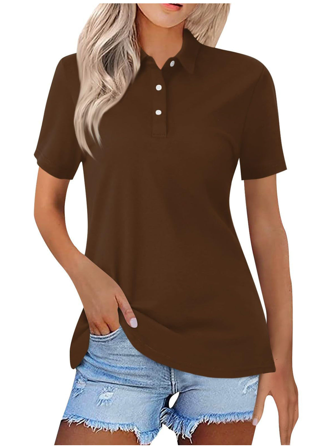 Timeless women's short sleeve polo, a versatile classic perfect for smart casual and everyday use.