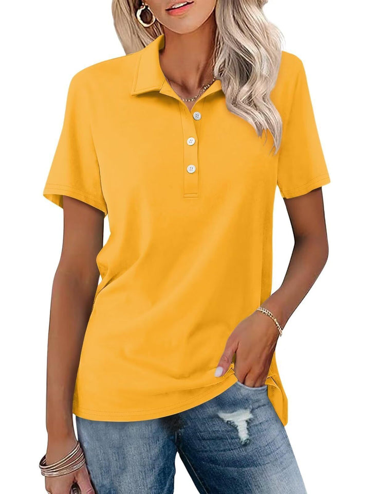 Effortless style with this women's short sleeve polo shirt, perfect for casual and smart casual looks.
