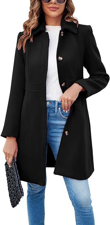 Women's sophisticated trench coat in a timeless color, perfect for elegant fall and winter outerwear.