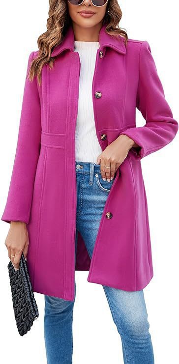 Modern women's trench coat, tailored fit with practical details. A stylish and versatile long fall jacket.