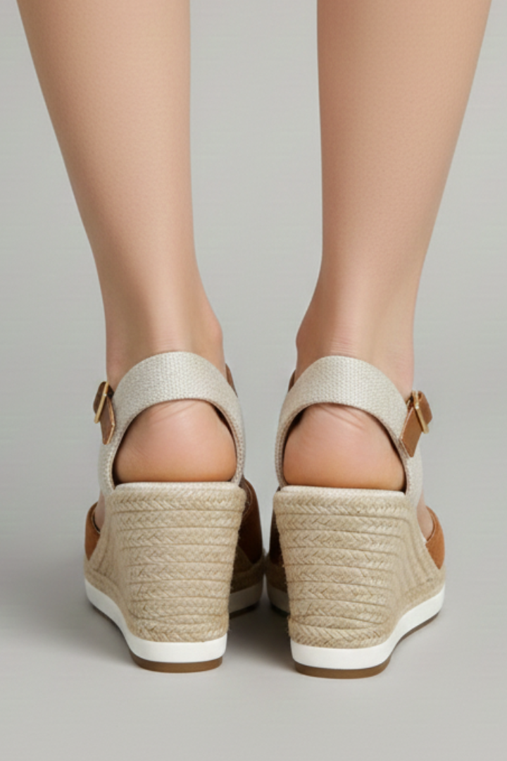 Fashionable women's slingback espadrille sandals, ideal for warm weather outfits