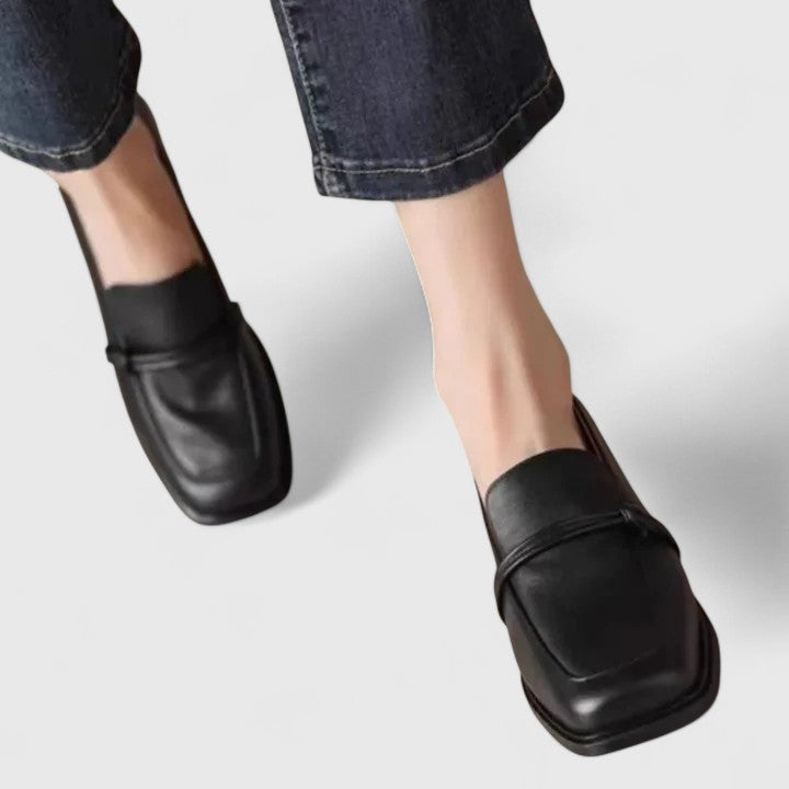 Women's comfortable classic tan slip-on loafers, perfect for everyday casual wear and versatile summer outfits.