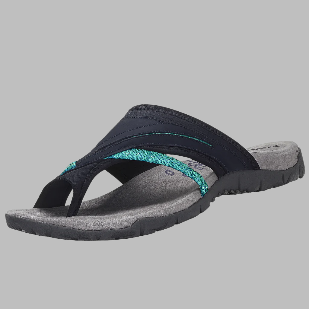 Women's comfortable flip-flops, featuring a trendy cross strap design for beach or summer attire.