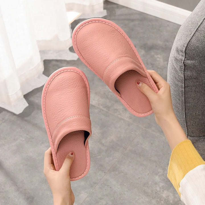Ladies' comfortable indoor shoes, perfect for relaxing home wear.