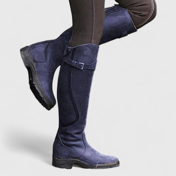 Close-up of a women's comfortable orthopedic boot, highlighting the soft material and support features.