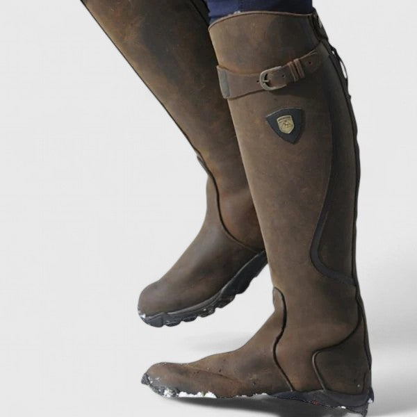 Pair of women's comfortable orthopedic zipper boots, designed for fall and winter fashion.