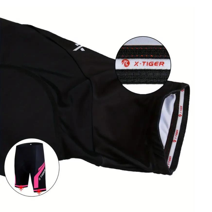 Breathable women's cycling shorts with soft padding. Stretch material for ultimate comfort during activewear.