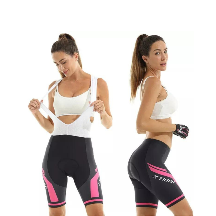 Activewear women's padded cycling shorts, designed for comfort & performance in road or indoor cycling.