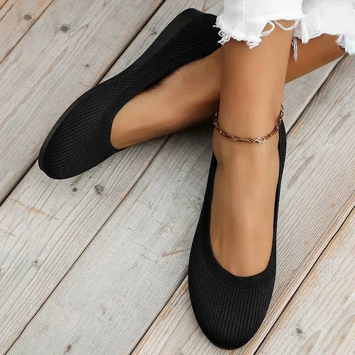 Women's comfortable slip-on ballerina flats. Flexible everyday footwear for ultimate comfort.